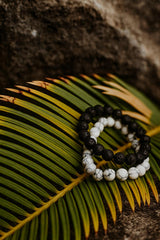 Lava & Howlite Beaded Bracelet Set